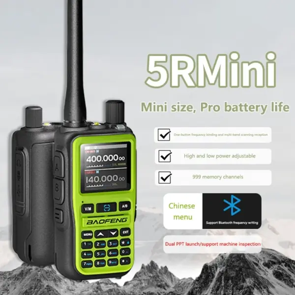 2pcs/Pack BAOFENG UV-5R mini Air Band receive VHF UHF dual band Transmit & Receive FM Amateur Ham VOX Walkie Talkie UV-5RMINI