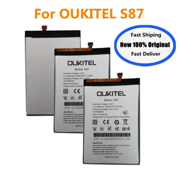 5000mAh S87 Original Battery For Oukitel C25 High Quality Batteries