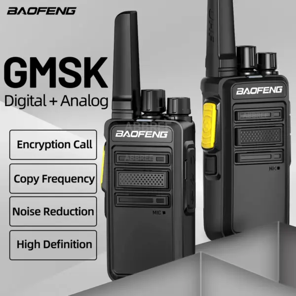 2PCS Baofeng BF-V12D GMSK Digital Walkie Talkies UHF Encrypted Call VOX Noice Reduction Portable Ham Radio Upgrade BF-888S