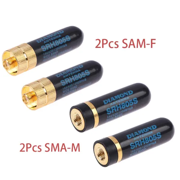 1Pcs/2Pcs Mini SMA-M/SMA-F Dual Band Antenna UHF+VHF SRH805S Walkie Talkie Radio Accessories