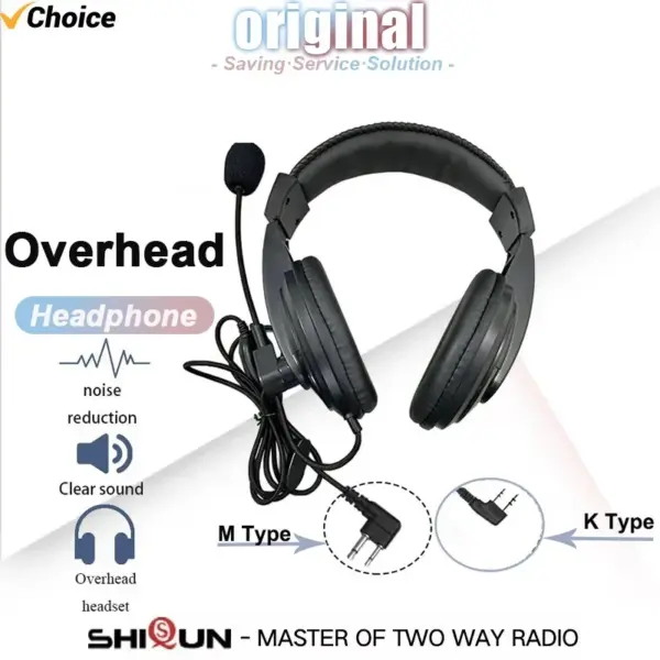Walkie Talkie Headset Baofeng UV17 Pro Headphone K Type Quansheng UVK58 5RPlus M Type For Motorola GP88 GP68 Radios accessories