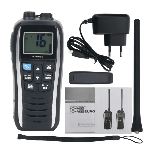 Waterproof IC-M25 5W 5KM VHF Marine Radio Marine Walkie Talkie VHF Handheld Transceiver