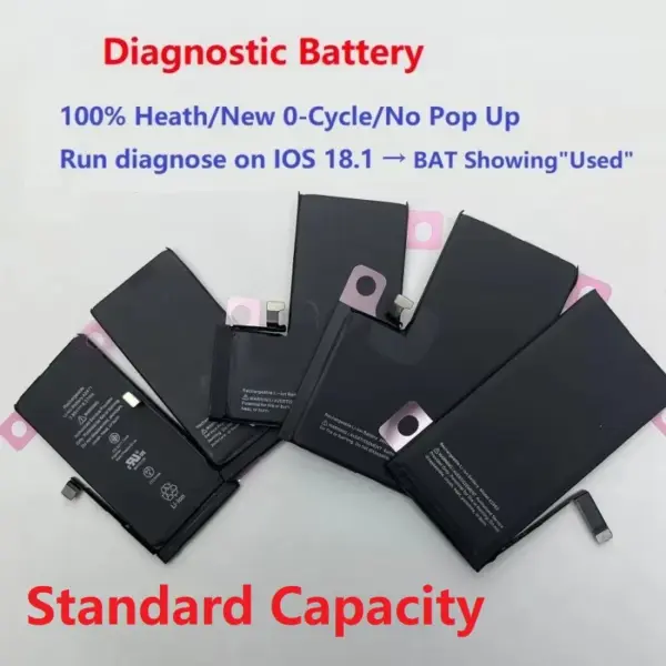 For Iphone 12 13 14 15 Diagnostic Battery 100% Heath/New 0-cycle/No Pop Up,Show Used After Diagnosed On IOS 18 System,7037 TI IC