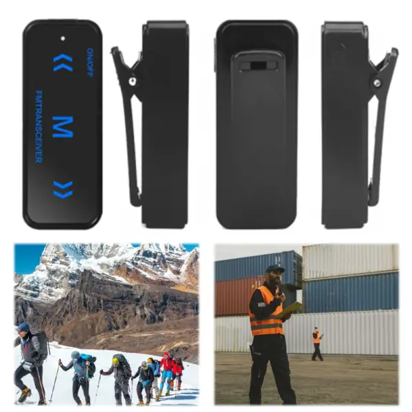 Mini Walkie Talkie with Earpiece 400-480Mhz Two Way Radio 2W Handheld Walky Talky Long Range for Hair Salon Restaurant