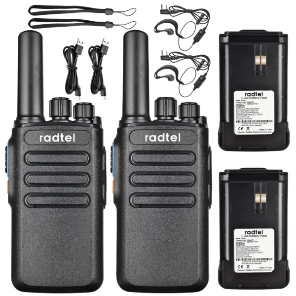 Radtel RT16 Walkie Talkie Rechargeable PMR Radio Long Range Two Way Radio License Free Type C for Adults Hotel Business Hiking