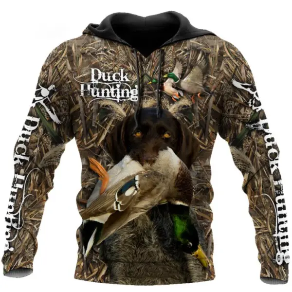 Duck Hunting 3D Print Autumn Hoodies Men Women Long Sleeve Hooded Sweatshirts Pullover Oversized Harajuku Coat Unisex Clothing