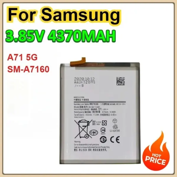EB-BA715ABY Replacement Lithium-ion Mobile Phone Battery for Samsung Galaxy A71 5G SM-A7160