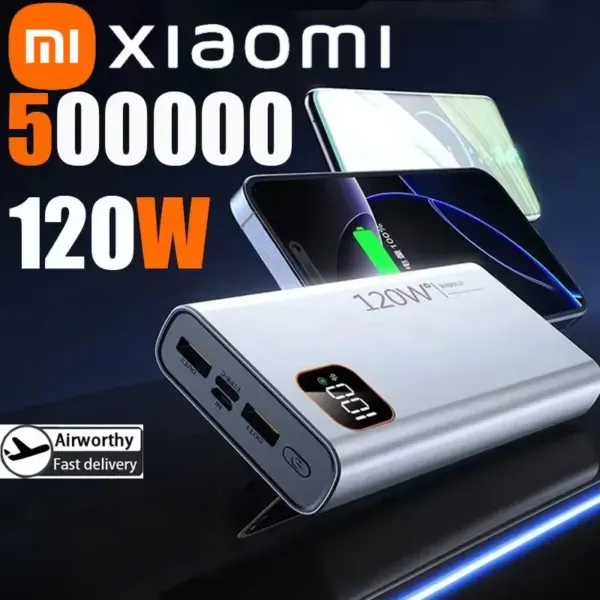 Xiaomi 50000mAh Power Bank Portable Super Fast Charge Power Bank Large Capacity Digital Display Battery For iPhone Samsung