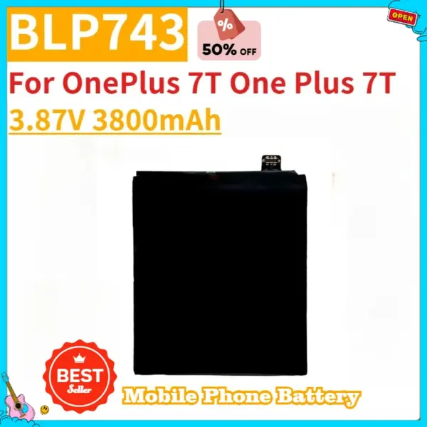 New Replacement Mobile Phone Battery BLP743 3.87V 3800mAh For OnePlus 7T One Plus 7T