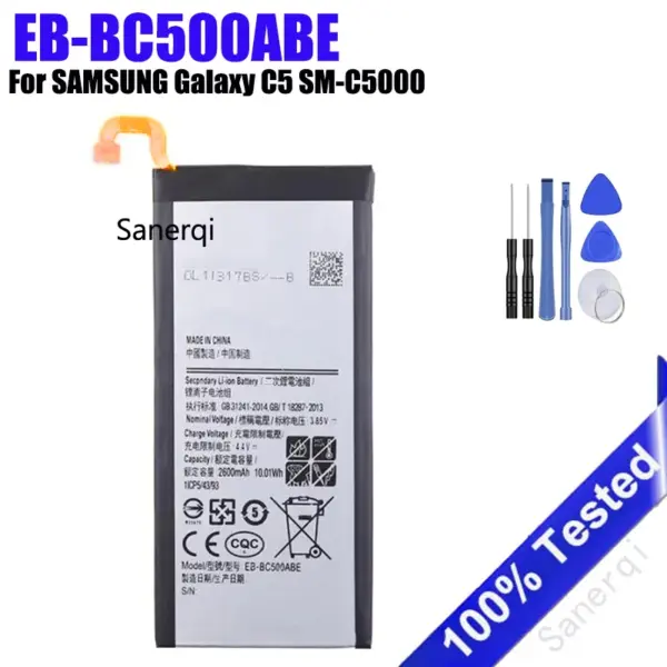 EB-BC500ABE 2600mAh Battery For SAMSUNG Galaxy C5 SM-C5000 Mobile Phone Bateria + Tools