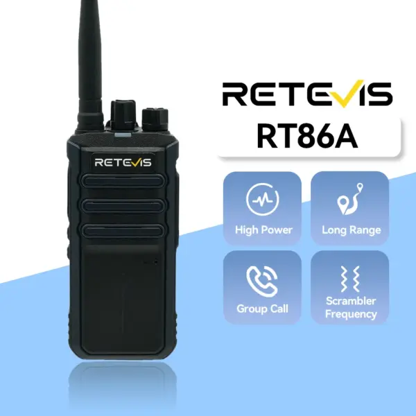 Retevis RT86A Walkie Talkie UHF Radio Heavy Duty Walkie-talkie Communication Long Range Radio Communicator Emergency radio