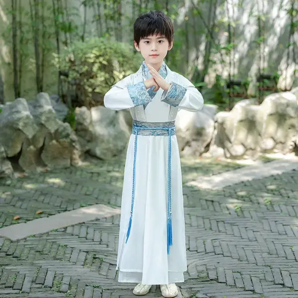 Fashion Baby Boy Hanfu Modern Dress Long Sleeve Chinese Costume Children Boys Outfit Cosplay Ancient Stage Kids Clothes Vestidos
