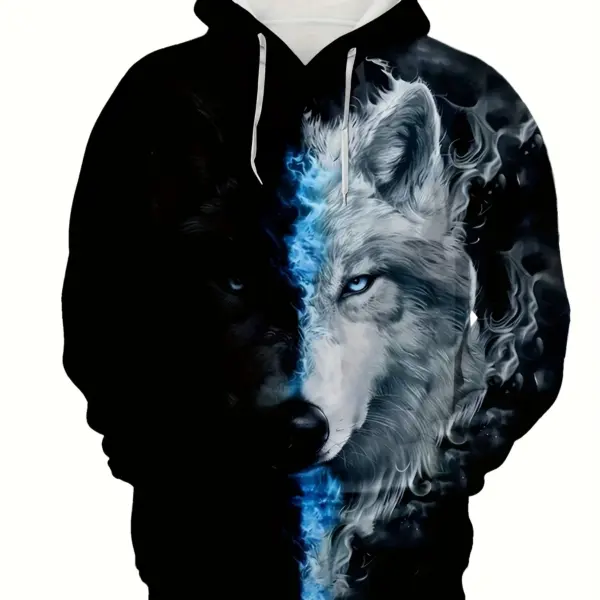 Animal Wolf Graphic Hoodies 3D Print Men Women Hooded Sweatshirts Oversized Streetwear Y2k Hip-Hop Pullover Tops Unisex Clothing
