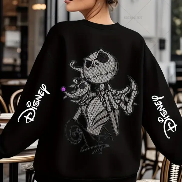 Disney Jack Skellington Sally Sweatshirt Hoodie Fleece Women Men Cotton Girl Autumn Winter Pullover O-Neck Hoody Long Sleeve Top