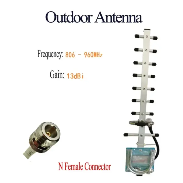ZQTMAX 50cm 9 unit 13dBi Yagi Antenna For 824-960MHz 900MHz gsm signal booster 800 CDMA 850MHz LTE Phone Repeater amplifier