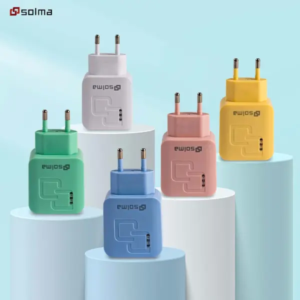 Adapter For Mobile Phone Travel Charger Charging lndicator Travel Multi Intelligent Head Luminous Port Battery Charger