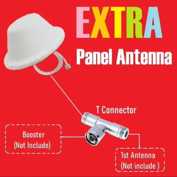 Cellular Amplifier 2 Way Divider Splitter T Connector Panel Ceiling Antenna For 2G 3G 4G Mobile Phone Signal Booster Repeater