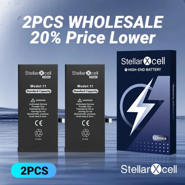 2PCS Battery replacement for Iphone stellarxcell Choice For IPSE 2020 2022 X XS MAX 11 12 13 14 15 PRO PLUS MINI With Free tools