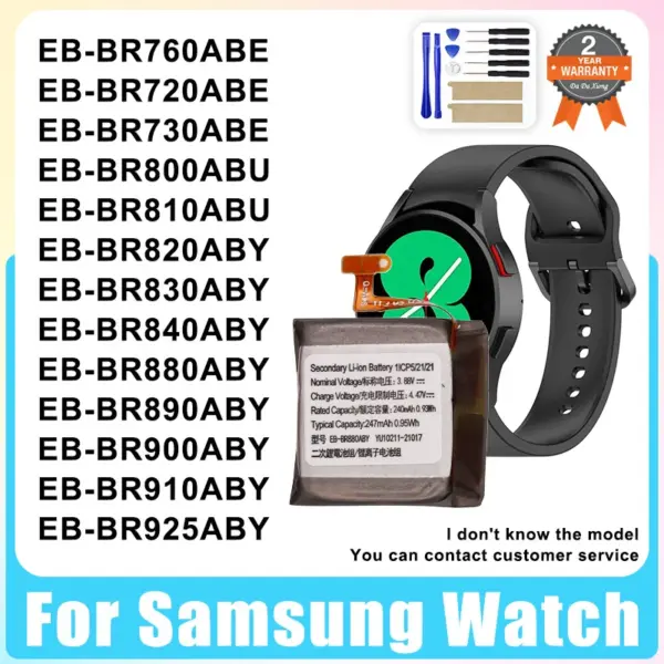New Replace Battery For Samsung Galaxy Watch Gear Live/S2 classic/Gear S4/Gear 1/Active 1 2 3/ Watch 3/ Gear S/Gear 2/WATCH 4
