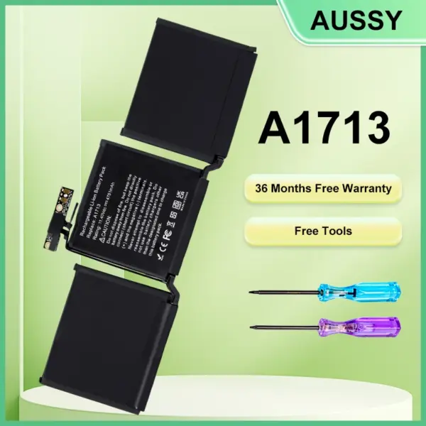 A1713 Battery for Apple MacBook Pro 13" A1708 2016 2017 EMC 2978 3164 020-00946 MLL42LL 36 Months Free Warranty and tools