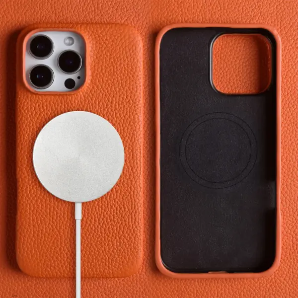 Luxury Magnetic Magsafe Genuine Leather Case For iphone 16 Pro Max 15 14 13 12 11 Business Full Wrapped Phone Cases Back Cover