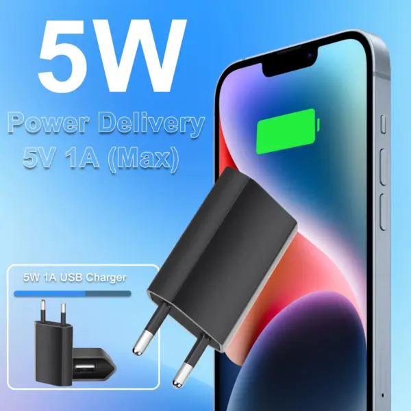 1/2/3/5/10pcs EU Plug USB Wall Charger Universal 5V 1A Mobile Phone Charger Power Adapter