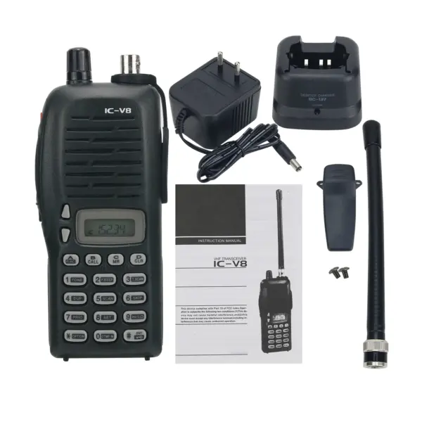 IC-V8 VHF Transceiver 5.5W VHF Radio Walkie Talkie w/ Ni-MH Battery