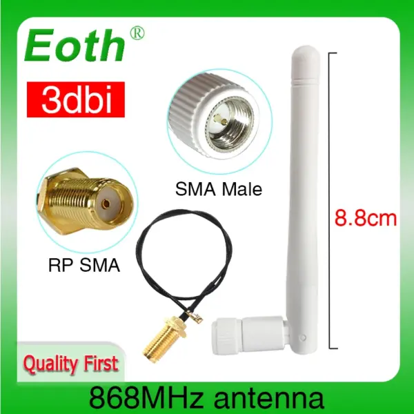 white 868MHz 915MHz lora Antenna 3dbi SMA Male Connector GSM 868 MHz antena antenne waterproof 20cm RP-SMA Pigtail Cable