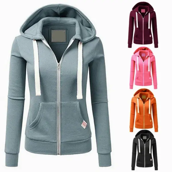 2025 New Autumn Winter Hooded Jackets Fashion Women Personalized Long Sleeve Warm Hoodies Casual Zipper Streetwear Sweatshirts