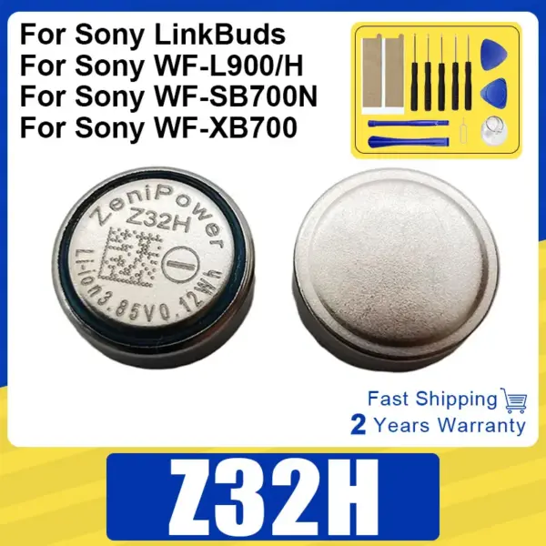 FOR ZeniPower 0940 Z32H 3.85V Replacement Battery For Sony LinkBuds WFL900/H Truly Wireless Earbuds Headphones Batteria
