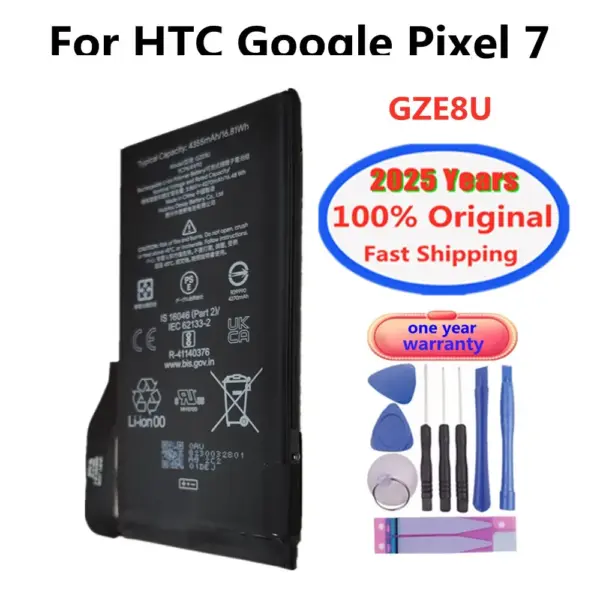 New Original GZE8U 4355mAh Battery For Google Pixel 7 Pixel7 GVU6C GQML3 Mobile Phone Batteries Fast Deliver + Free Tools