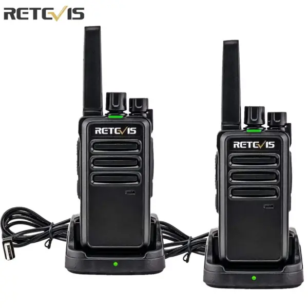 Retevis Walkie Talkie 2 pcs RT668 PMR 446 FRS Walkie-Talkies Two Way Radio Portable Communication Equipment PTT Radio Hotel Cafe