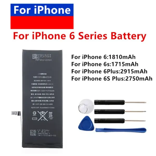 New High Capacity Replacement Battery For iPhone 6 6 Plus 6S 6S Plus iPhone 6 Plus iPhone 6S Plus Replacement Battery Free Tools