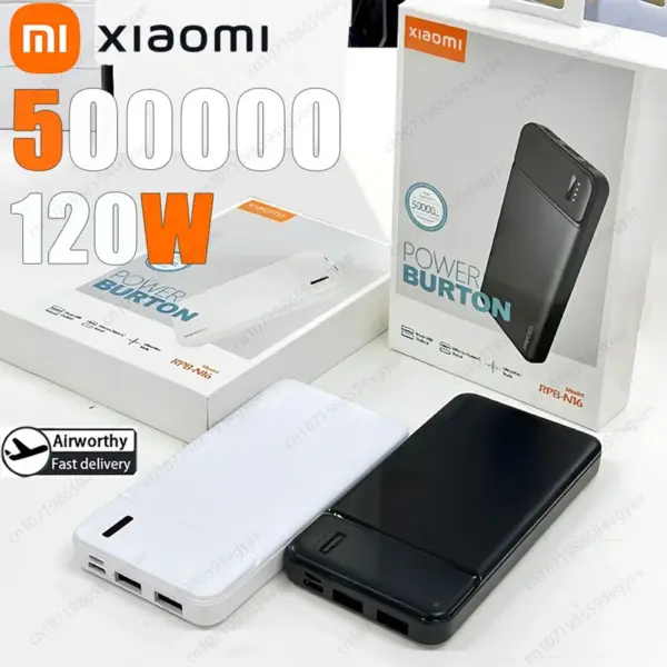 Xiaomi 120W 50000mAh PowerBank Portable Fast Charging External Battery PowerBank High Capacity PowerBank For iPhone Samsung