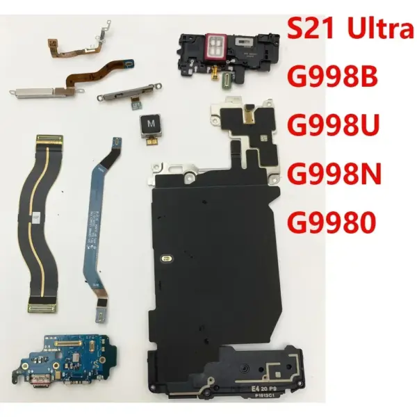 WIFI Signal Antenna Charging Port Board NFC Coil Micro lcd Main Cable 5G mmWave For Samsung Galaxy S21 Ultra G998N G998B G998U