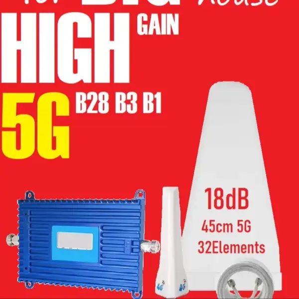 Biggest LOG Antenna High Gain Big Coverage B28 B3 B12 700 1800 2100 MHZ Signal Booster Amplifier 2G 3G 4G 5G Cellphone Repeater