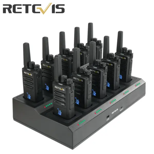 Retevis RT668H Walkie Talkie 10Pcs PMR446 License free Hidden Screen Long Range Communication Walkie-talkies for Hotel Factory