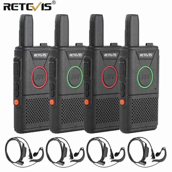 RETEVIS RT618 Walkie Talkie 4pcs Rechargeable Radio RT18 PMR446 FRS Dual PTT Two-way Radio Walkie-Talkies for Hotel Restaurant