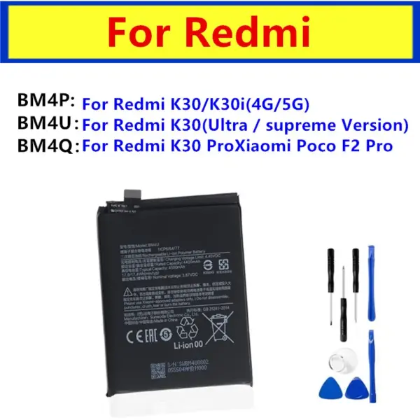 Original BM4Q Phone Battery BM4Q BM4P BM4U For Xiaomi Redmi K30 Pro K30Pro Supreme Version Poco F2 Pro Bateria Batteries