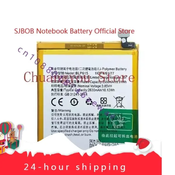 for Oppo Blp615 Battery A37 A37m Neo 9 Mobile Phone Battery Large Capacity Built-in Battery