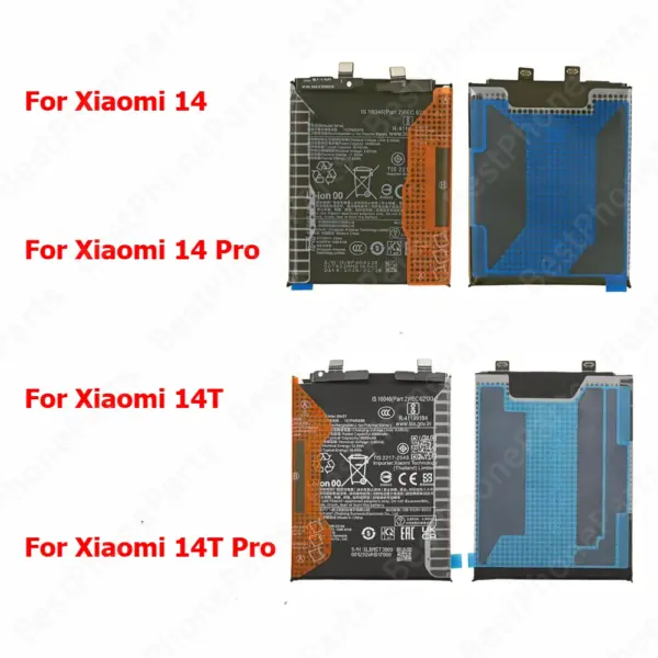 Battery For Xiaomi Mi 14 14T Pro BP4Q BP4R BM5T BM5W Cellphone Built-in Li-lon Batteria Mobile Phone Replacement Spare Parts
