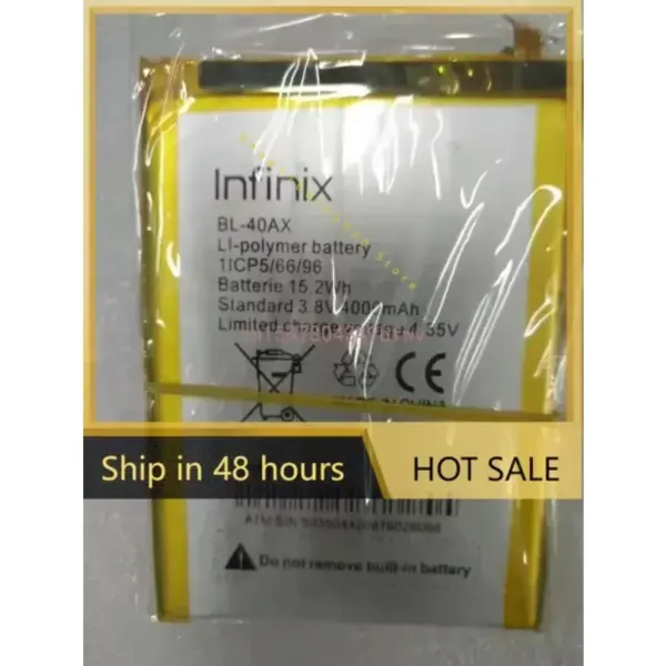 4000mAh 3.8V BL-40AX Battery For Infinix X551 BL-40AX Mobile Phone Batterie Bateria Replace Parts