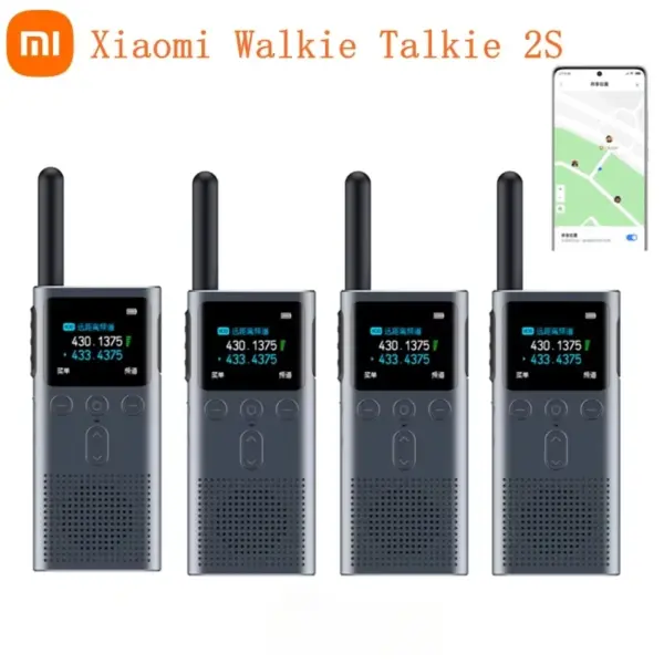 Newest Original Xiaomi Walkie Talkie 2S Super Thin Location Sharing Walkie-Talkie Long Standby Anti-Interference Quick Match