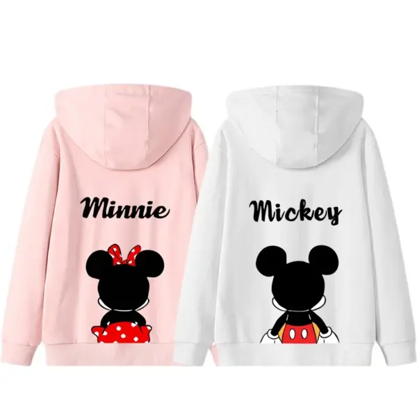 Autumn Couple Outfit New Cartoon Disney Mickey Mouse Hoodie Best Friend Outfit Women's Loose Hooded Pullover Hoodie Jacket Top