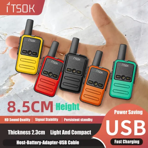 2pcs Mini Toy 1~5 Km UHF Gift Two Way Transceiver 1S 2S Tablet Colorful Fuselage New Kids Talki Walki Walkie Talkie Radio